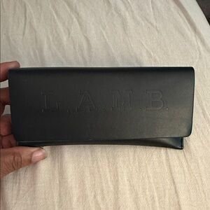L.A.M.B. Black eyeglass sunglass case-empty